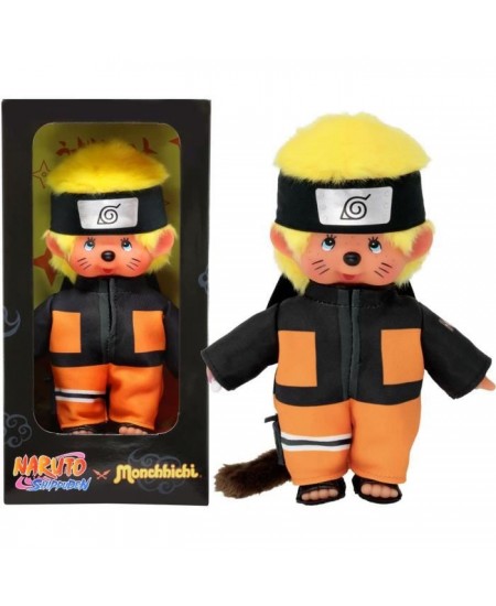 Bandai - Monchhichi - Peluche Monchhichi Naruto Shippuden - Peluche toute douce 20 cm pour enfants et adultes - SE241088