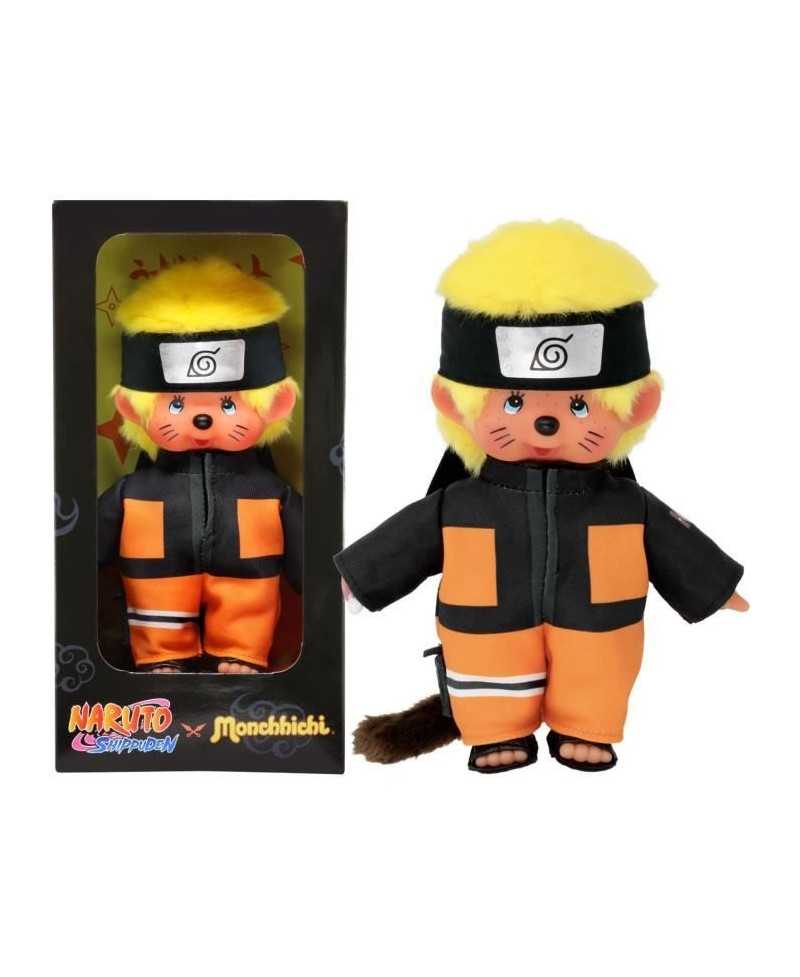 Bandai - Monchhichi - Peluche Monchhichi Naruto Shippuden - Peluche toute douce 20 cm pour enfants et adultes - SE241088