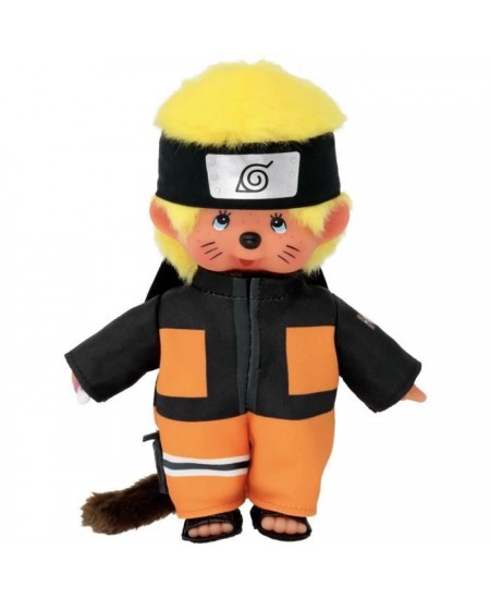 Bandai - Monchhichi - Peluche Monchhichi Naruto Shippuden - Peluche toute douce 20 cm pour enfants et adultes - SE241088