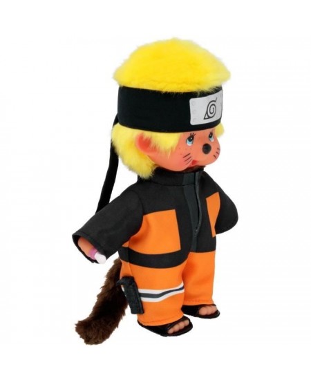 Bandai - Monchhichi - Peluche Monchhichi Naruto Shippuden - Peluche toute douce 20 cm pour enfants et adultes - SE241088