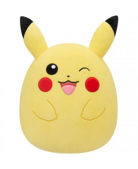 Peluche - BANDAI - Pokémon - Squishmallows 50 cm - Pikachu - Grande peluche ultra-douce - Licence officielle Pokémon