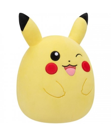 Peluche - BANDAI - Pokémon - Squishmallows 50 cm - Pikachu - Grande peluche ultra-douce - Licence officielle Pokémon