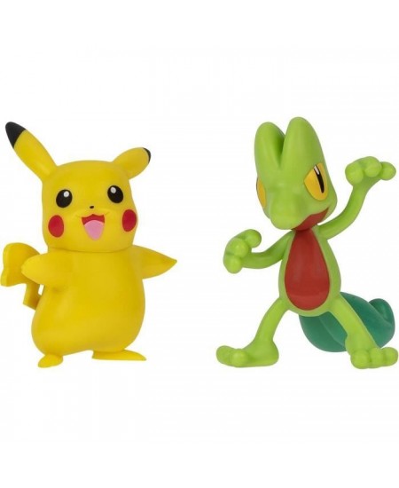 2 Poké Balls avec leur Pokémon et 6 disques d'attaques - BANDAI - Pokémon - Poké Ball attaque surprise Pikachu vs Arcko - Je