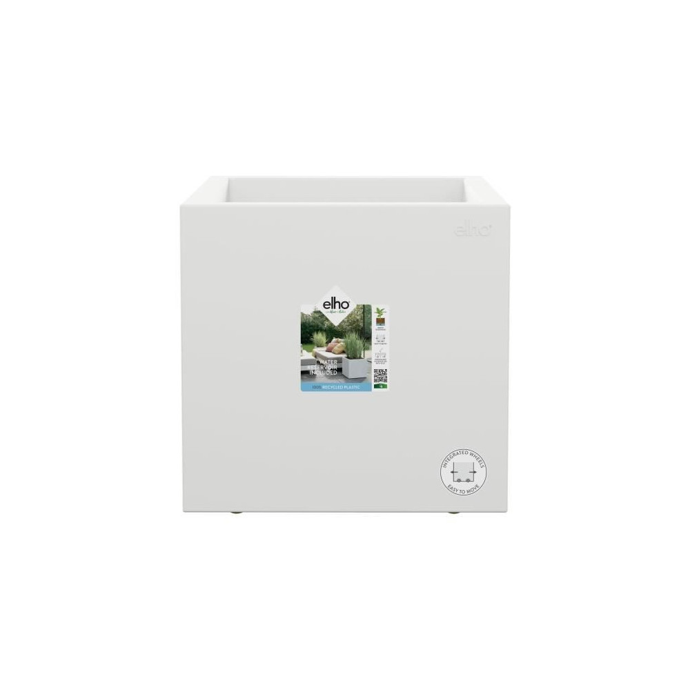 Elho Vivo Next Square 40 Bac a fleurs - Blanc - Ø 39 x H 38 cm - int