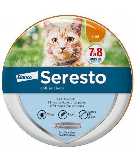 SERESTO Chat Collier Anti-Puces et Anti-Tiques - Protection 7a 8 mois