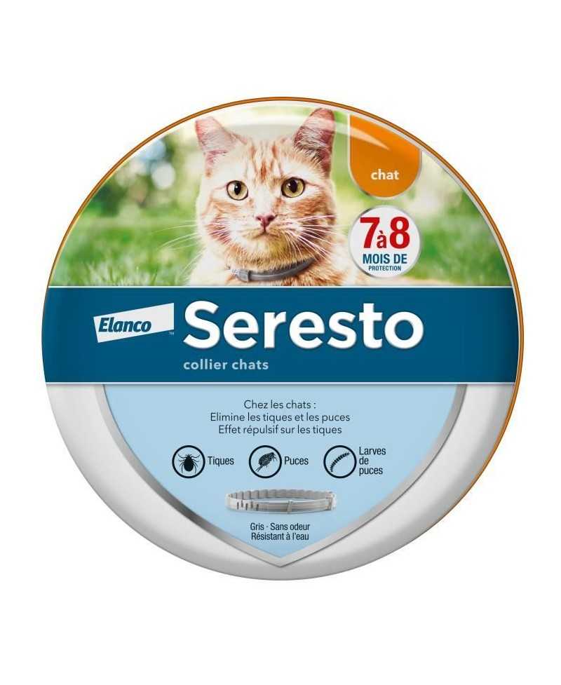 SERESTO Chat Collier Anti-Puces et Anti-Tiques - Protection 7a 8 mois