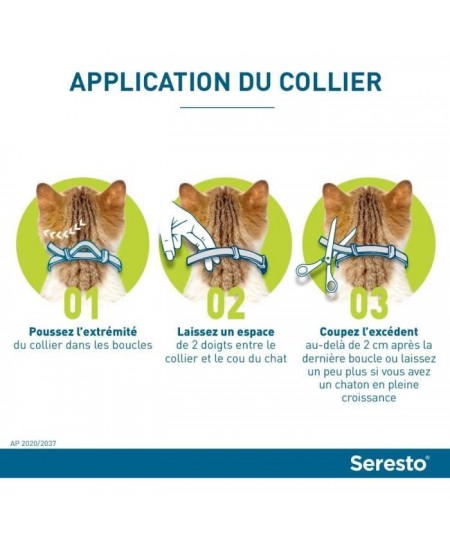 SERESTO Chat Collier Anti-Puces et Anti-Tiques - Protection 7a 8 mois