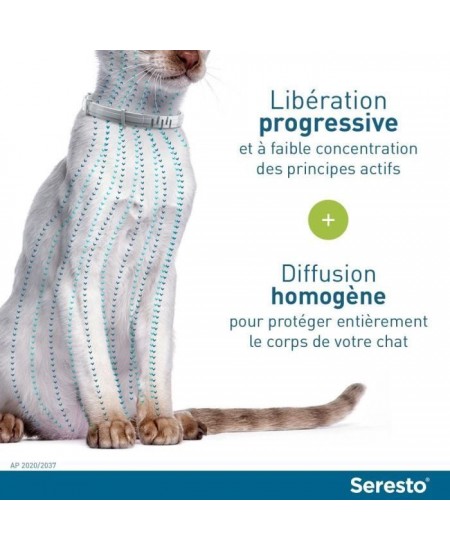 SERESTO Chat Collier Anti-Puces et Anti-Tiques - Protection 7a 8 mois