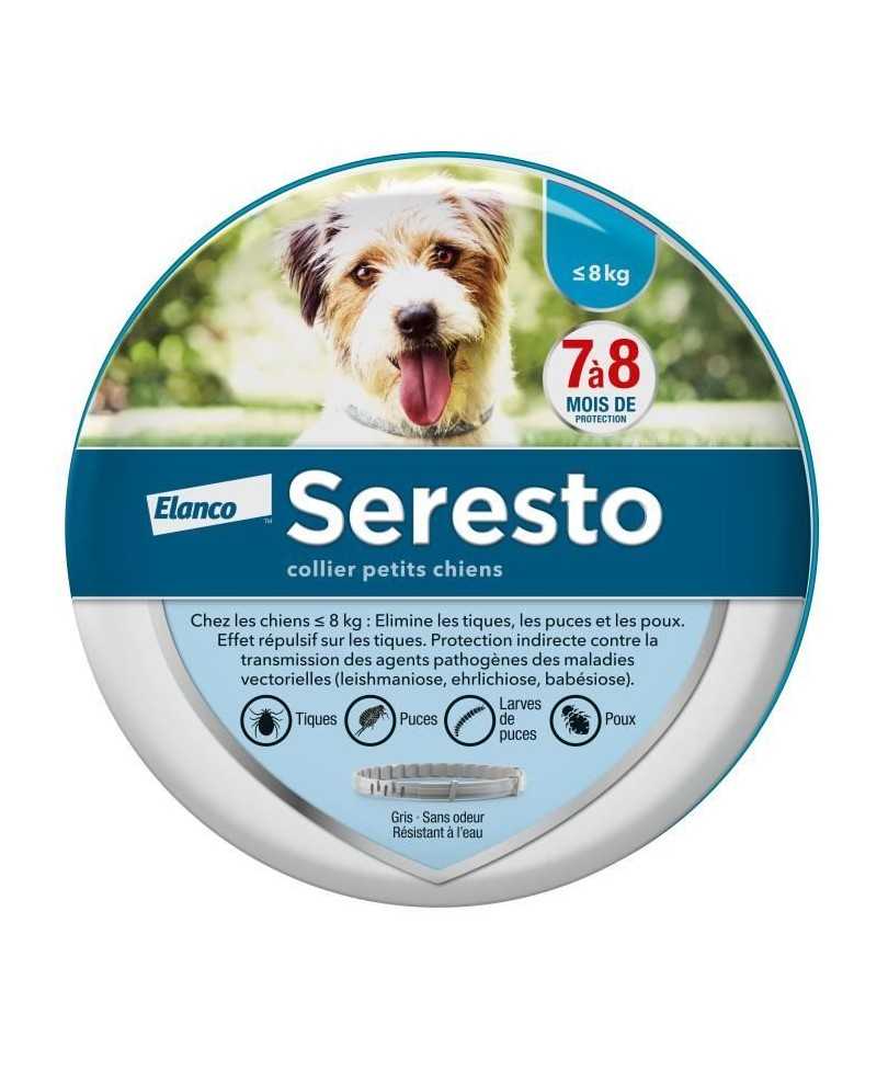 SERESTO Chien Collier Anti-Puces et Anti-Tiques -8kg 1 unité