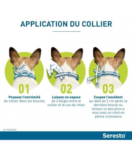 SERESTO Chien Collier Anti-Puces et Anti-Tiques -8kg 1 unité