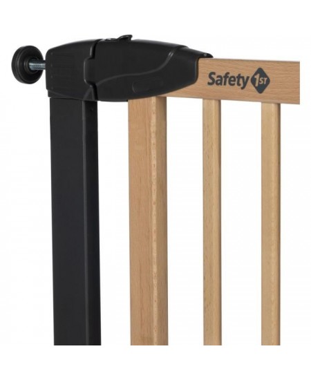 SAFETY 1ST SIMPLY CLOSE WOOD & META, Pression, 73-80 cm (Max. 94cm), sans vis ni perçage, Ouverture d'une Main, Bois et Graphit