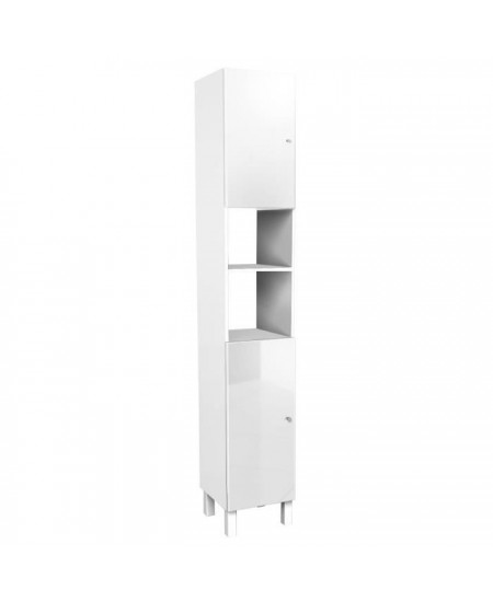 CORAIL Colonne de salle de bain L 30 cm - Blanc brillant