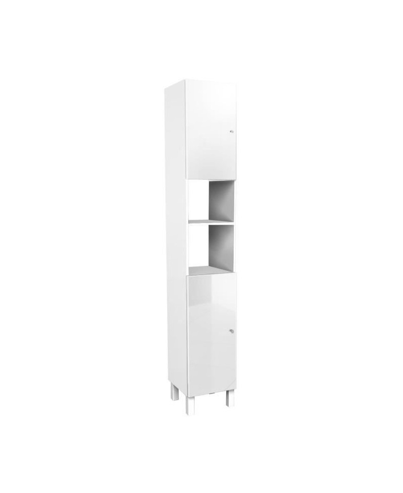 CORAIL Colonne de salle de bain L 30 cm - Blanc brillant