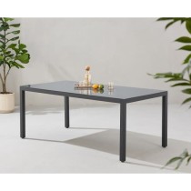 Ensemble repas de jardin : Table 180 cm + 8 chaises - Structure alumin