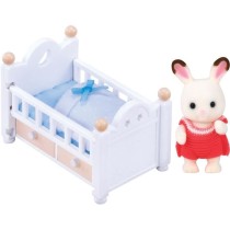 Lit de bébé avec figurine bébé Lapin Chocolat - SYLVANIAN FAMILIES