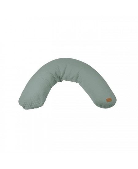 BEABA, Coussin de grossesse et d'allaitement Big Flopsy™, Fleur de coton, Vert sauge, 170 cm