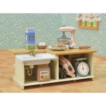 SYLVANIAN FAMILIES - Le meuble de cuisine et accessoires - Blanc - Chi