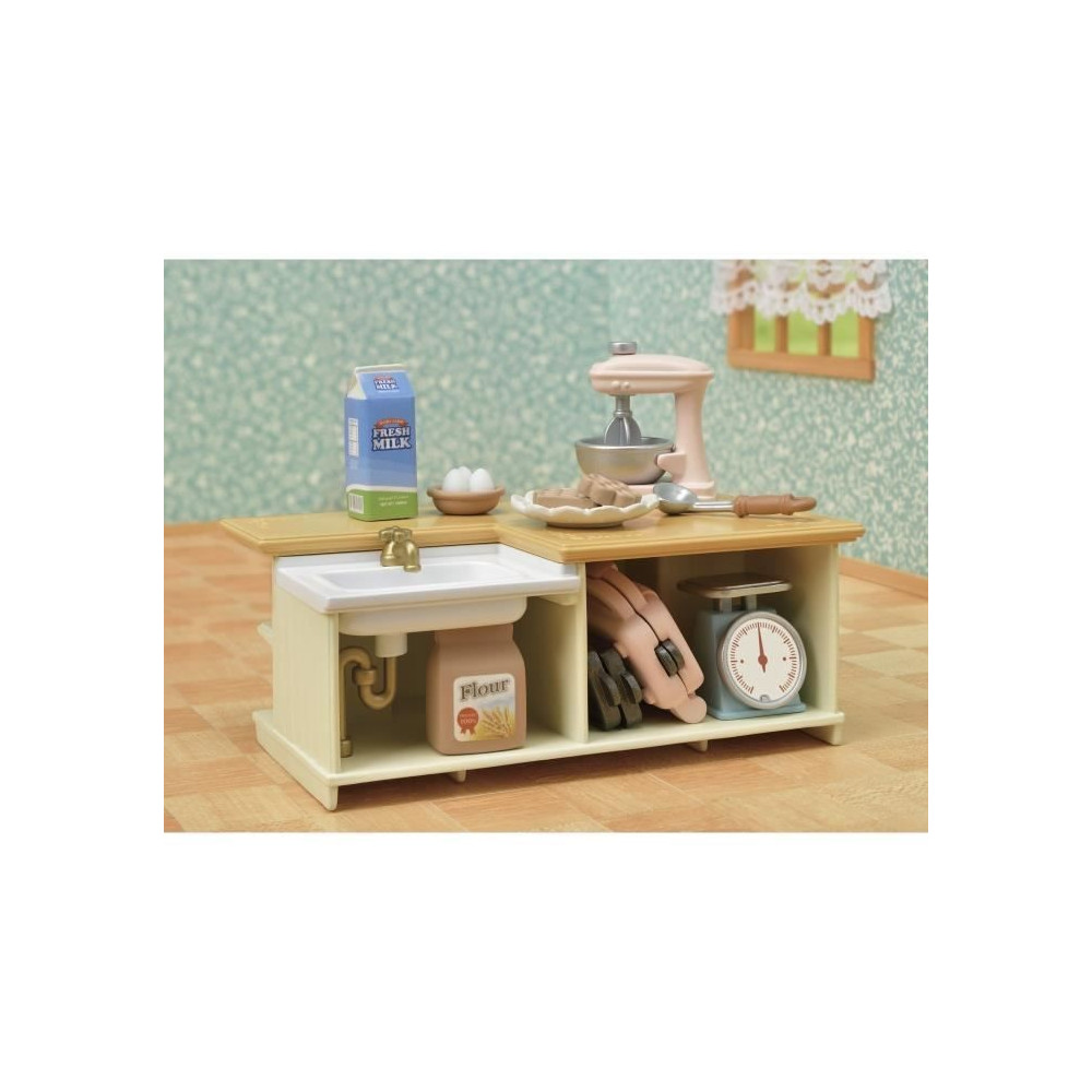 SYLVANIAN FAMILIES - Le meuble de cuisine et accessoires - Blanc - Chi