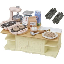 SYLVANIAN FAMILIES - Le meuble de cuisine et accessoires - Blanc - Chi