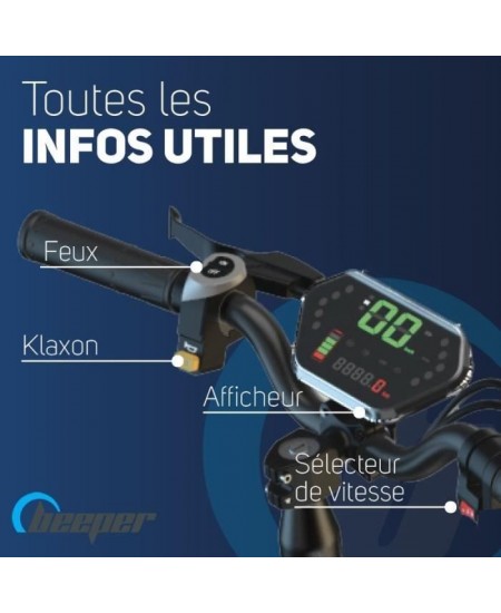 Trottinette électrique tout-terrain - BEEPER - Cross - 500W - 10- 48V - 10Ah