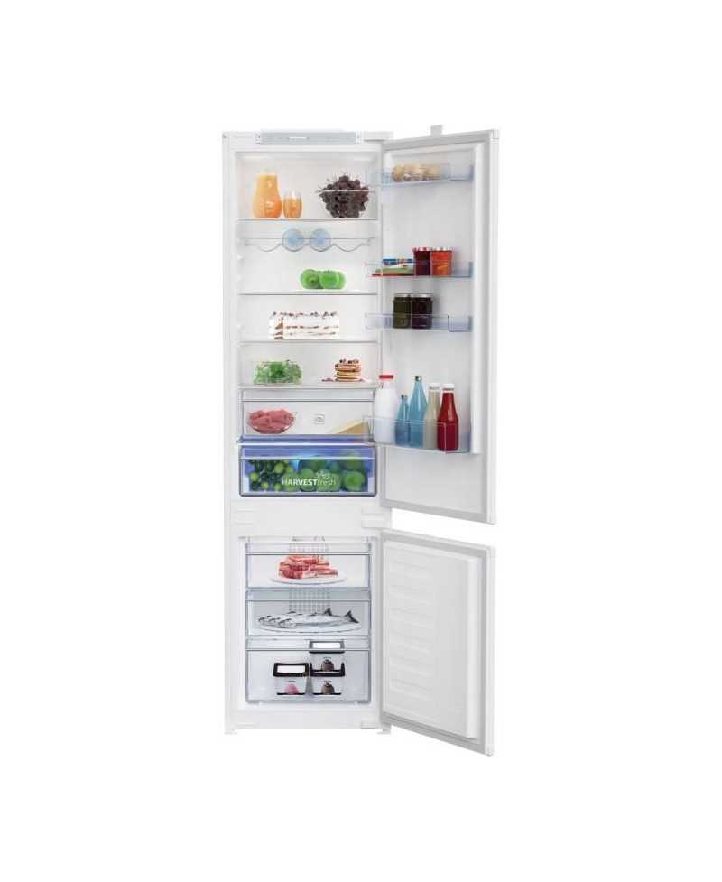 Réfrigérateur combiné BEKO - BCHA306E4SN - portes - intégrable - 289 L (220L+69L) - 193x55x54 cm