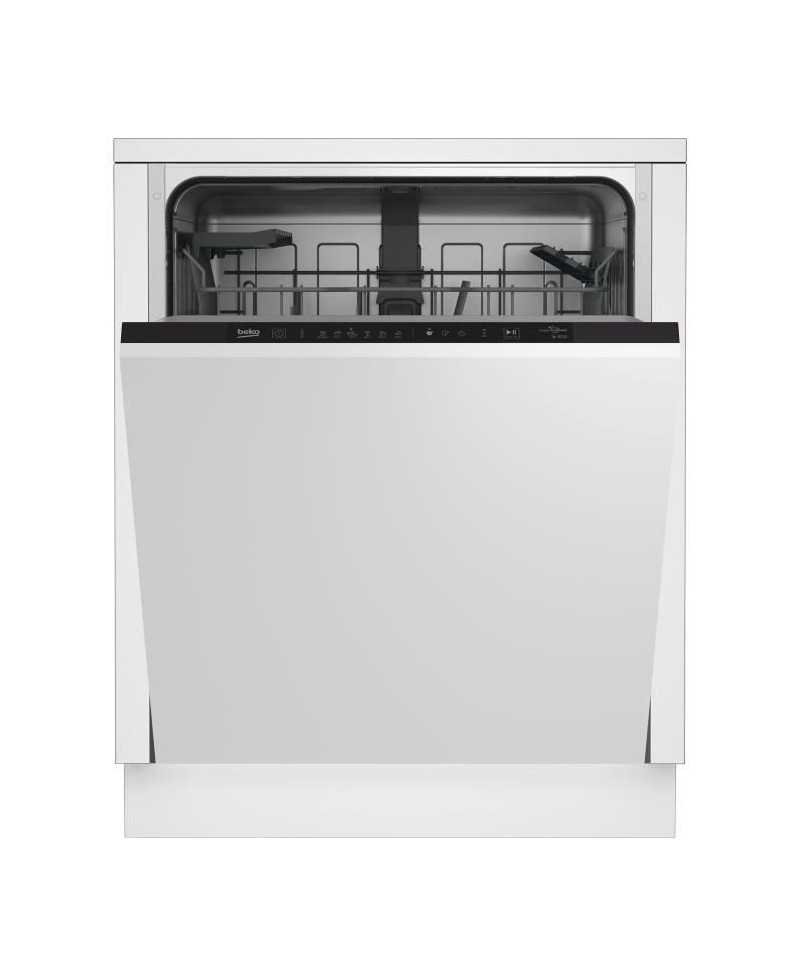 Lave-vaisselle tout intégrable BEKO BDIN16420 - 14 couverts - 46dB - Porte a glissieres - L60cm