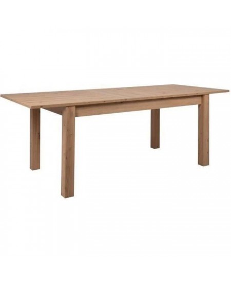 Table a manger extensible 6-10 personnes - Rectangulaire - MDF - Industriel - Bergen - L 160-200 x P 75 x H 90 cm