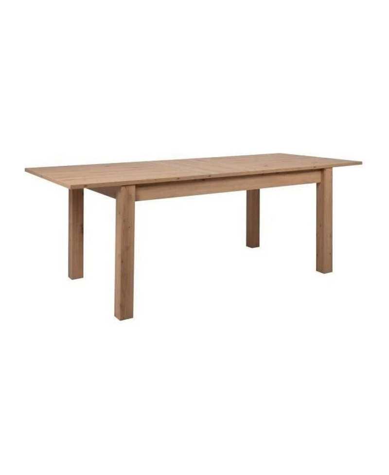 Table a manger extensible 6-10 personnes - Rectangulaire - MDF - Industriel - Bergen - L 160-200 x P 75 x H 90 cm