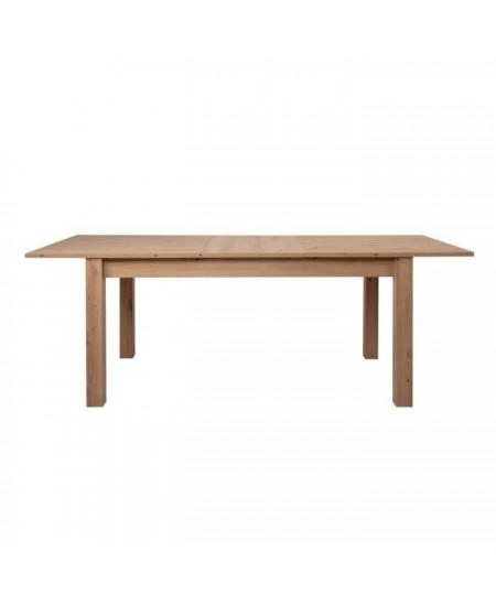 Table a manger extensible 6-10 personnes - Rectangulaire - MDF - Industriel - Bergen - L 160-200 x P 75 x H 90 cm