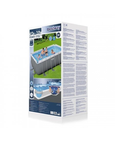 Piscine hors sol Power Steel™ 412 x 201 x 122cm, filtre a sable, échelle, diffuseur Chemconnect™