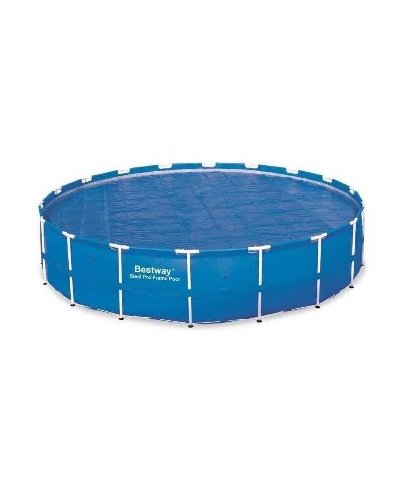 Bâche solaire - BESTWAY - Frame Pool - Diametre 521cm - Bleu - 150 grs/m2