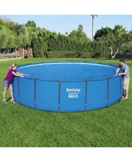 Bâche solaire - BESTWAY - Frame Pool - Diametre 521cm - Bleu - 150 grs/m2