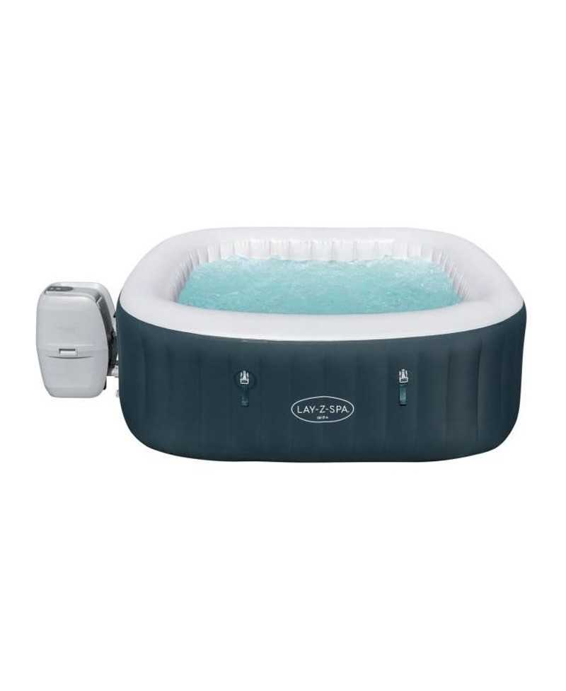 Spa gonflable BESTWAY - Lay-Z-Spa Ibiza Airjet - 180 x 180 x 66 cm - 4/6 places - Carré (+ couverture, cartouche, diffuseur)