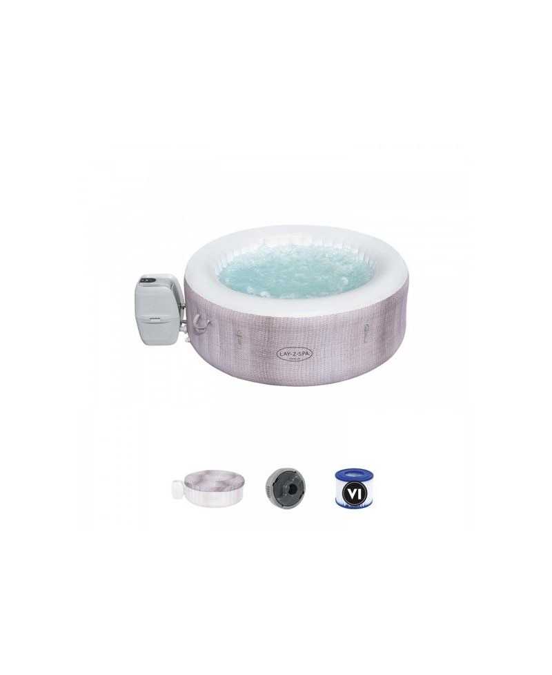 BESTWAY Spa gonflable Lay-Z-Spa Cancun Airjet™ rond 2 a 4 personnes, 180 x 66 cm, 120 jets d'air