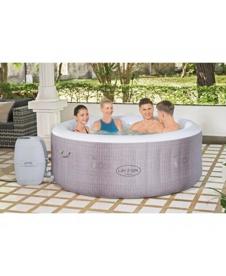 BESTWAY Spa gonflable Lay-Z-Spa Cancun Airjet™ rond 2 a 4 personnes, 180 x 66 cm, 120 jets d'air