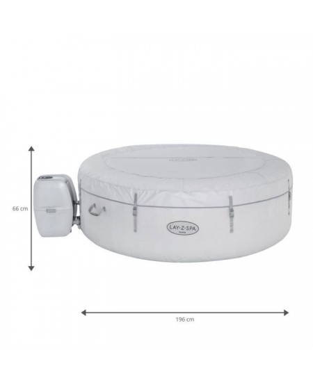 Spa gonflable Lay-Z-Spa Paris - 196 x 66 cm - 4/6 places - Rond - BESTWAY