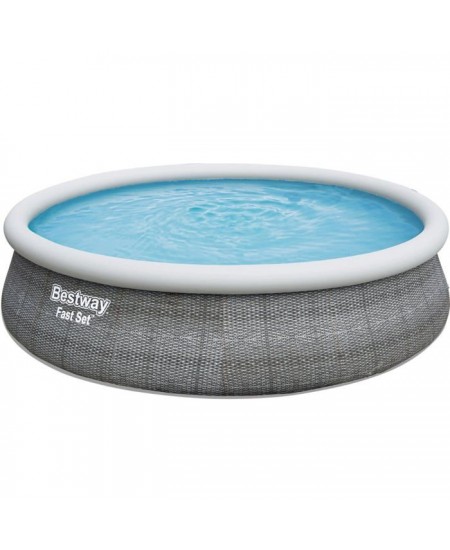 Kit Piscine hors sol autoportante BESTWAY - Fast Set - 457 x 107 cm - Ronde (Livrée avec une pompe de filtration)