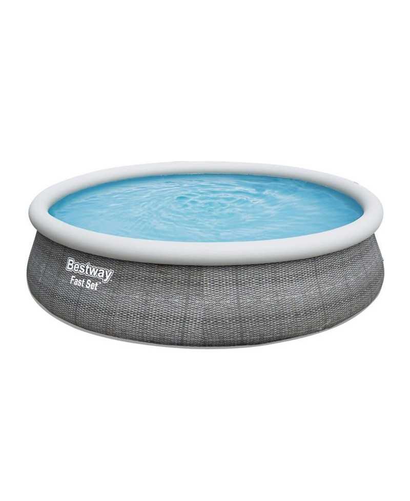 Kit Piscine hors sol autoportante BESTWAY - Fast Set - 457 x 107 cm - Ronde (Livrée avec une pompe de filtration)