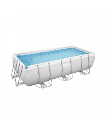 Kit Piscine hors sol tubulaire BESTWAY - Power Steel™ - 404 x 201 x 100 cm - Rectangulaire (Livrée avec échelle, pompe et