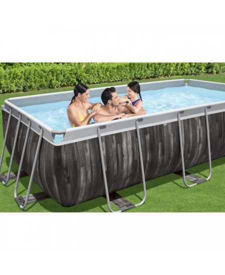 Kit Piscine hors sol tubulaire BESTWAY - Power Steel™ - 404 x 201 x 100 cm - Rectangulaire (Filtre a sable, échelle, diffuseu