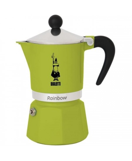 Cafetiere italienne - BIALETTI - RAINBOW - 6 tasses - 0,30 L - Vert