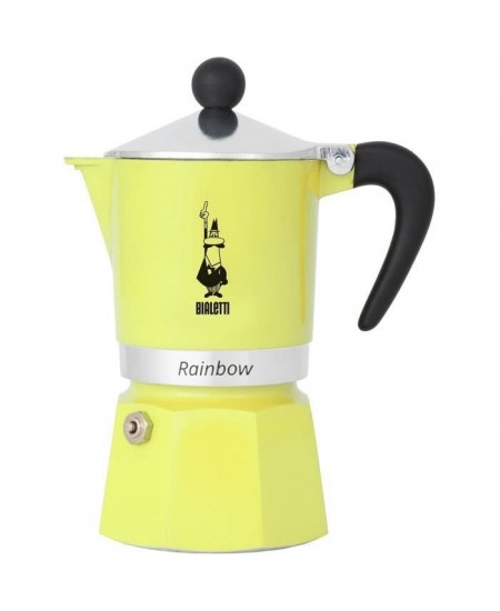 Cafetiere italienne - BIALETTI - RAINBOW - 6 tasses - 0,30 L - Jaune