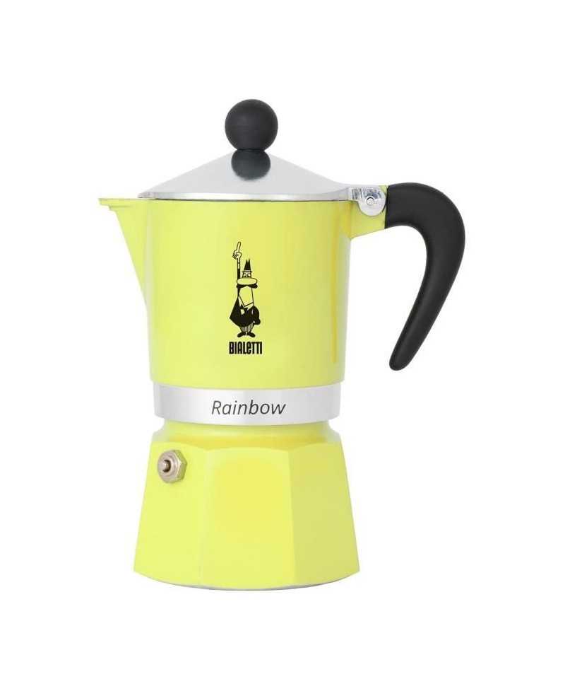 Cafetiere italienne - BIALETTI - RAINBOW - 6 tasses - 0,30 L - Jaune