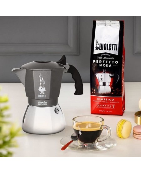 Cafetiere Italienne BIALETTI - BRIKKA - Induction 4 tasses