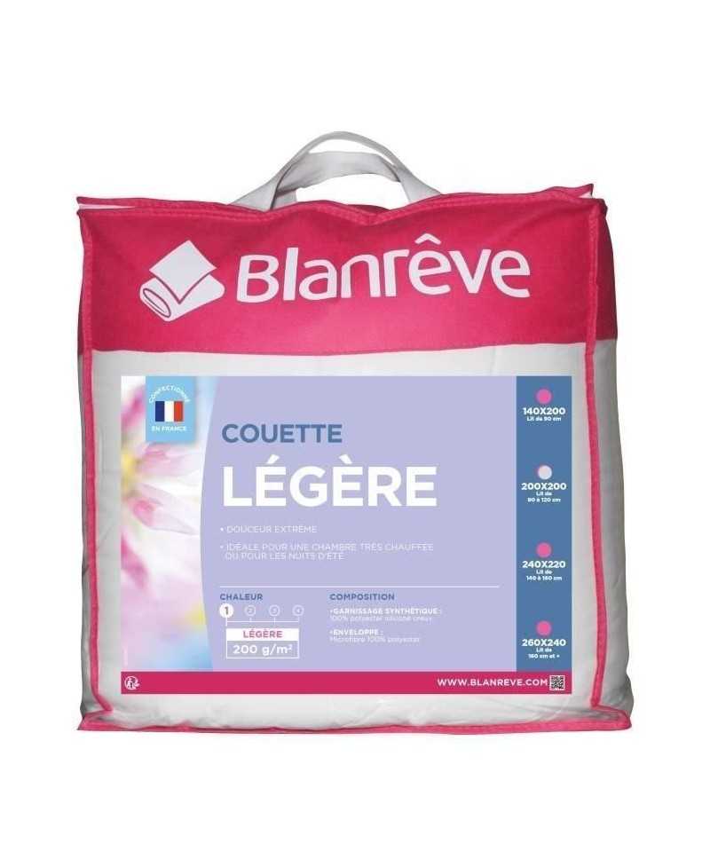 BLANREVE Couette légere en microfibre - 200 x 200 cm - Blanc