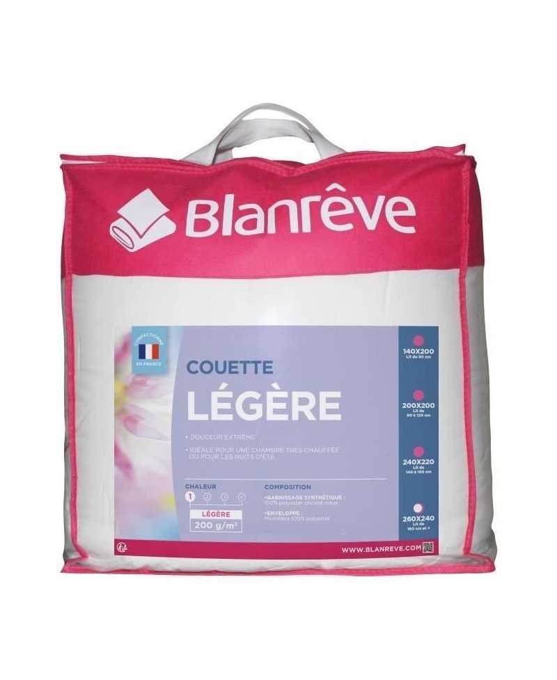 BLANREVE Couette légere en microfibre - 240 x 260 cm - Blanc