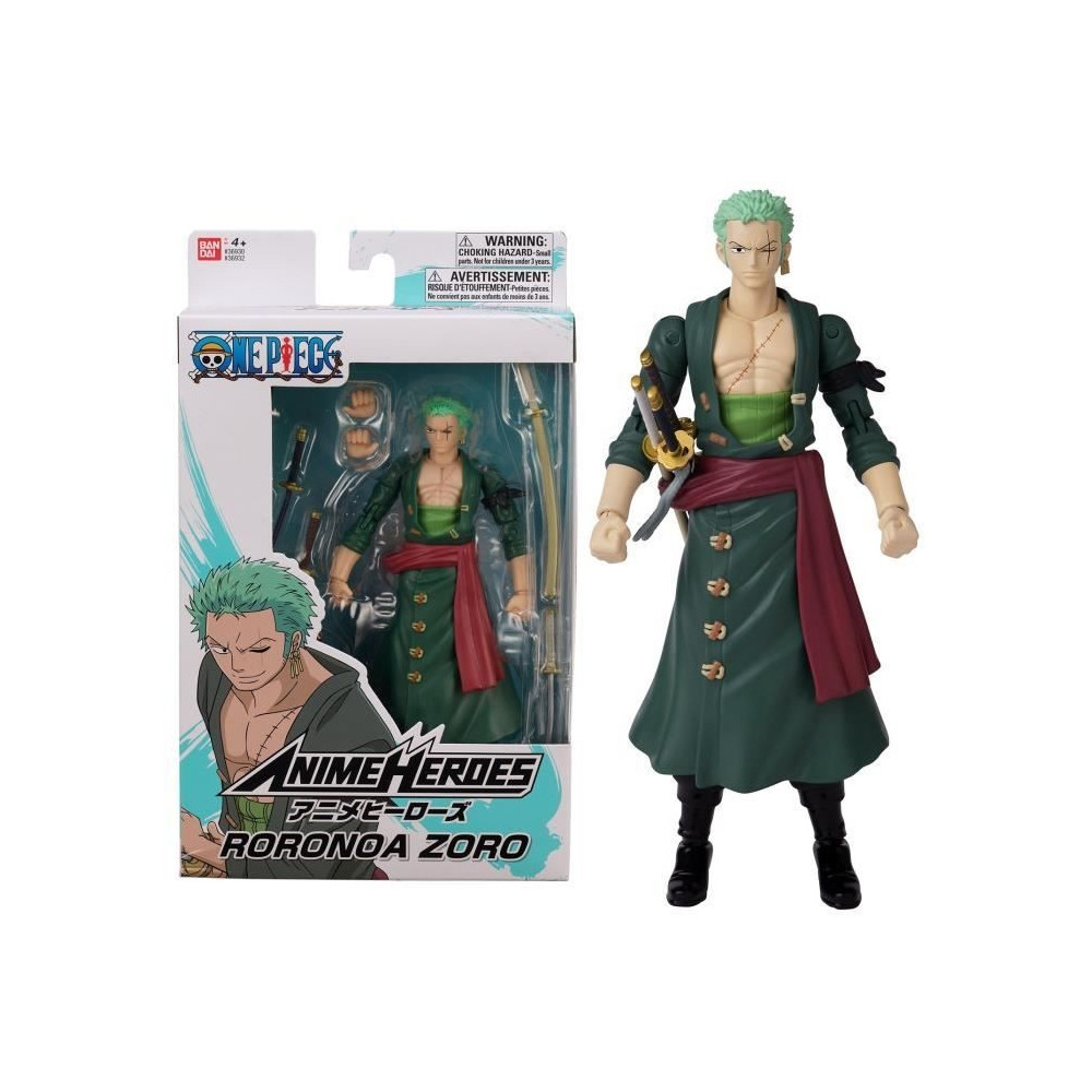 Figurine Anime Heroes 17 cm - Roronoa Zoro - BANDAI One Piece