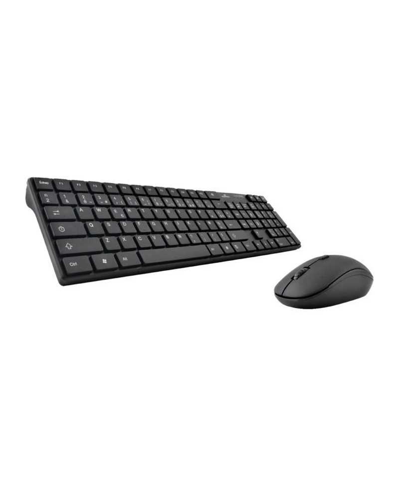 Pack Clavier Souris - BLUESTORK - PACK OFFICE WIRELESS - Sans Fil - Azerty - Compatible Windows - Noir