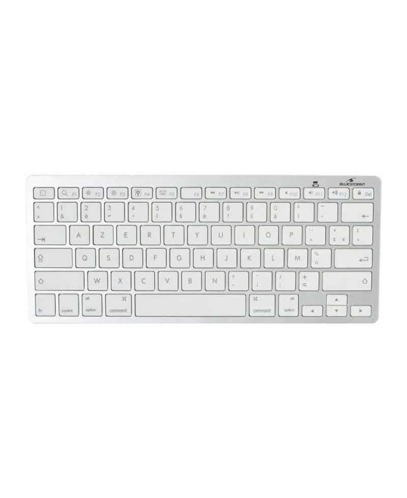 Clavier Filaire - BLUESTORK - MINI MAC - Compact - Compatible Mac - Blanc