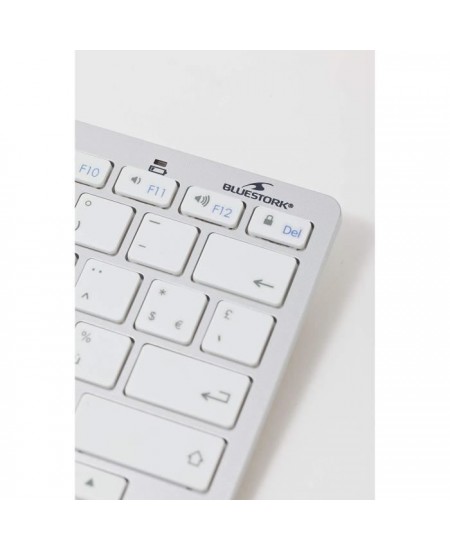 Clavier Filaire - BLUESTORK - MINI MAC - Compact - Compatible Mac - Blanc